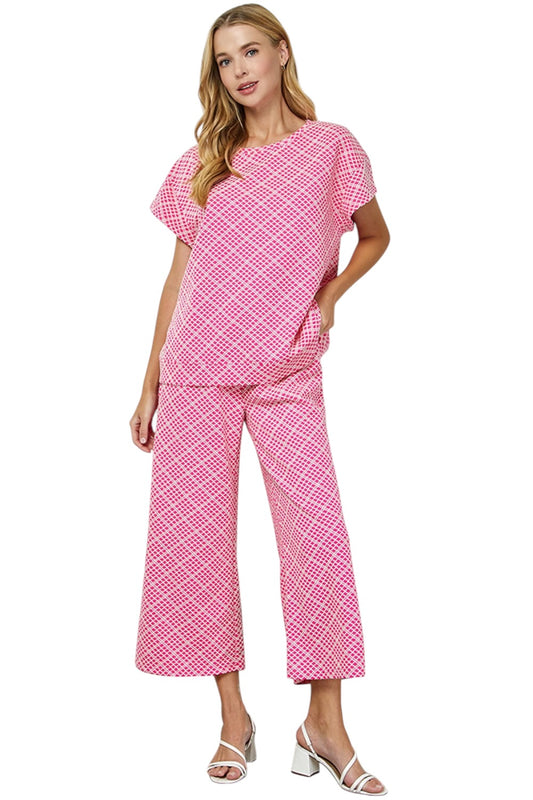 Modern Mix Knit Pink Set