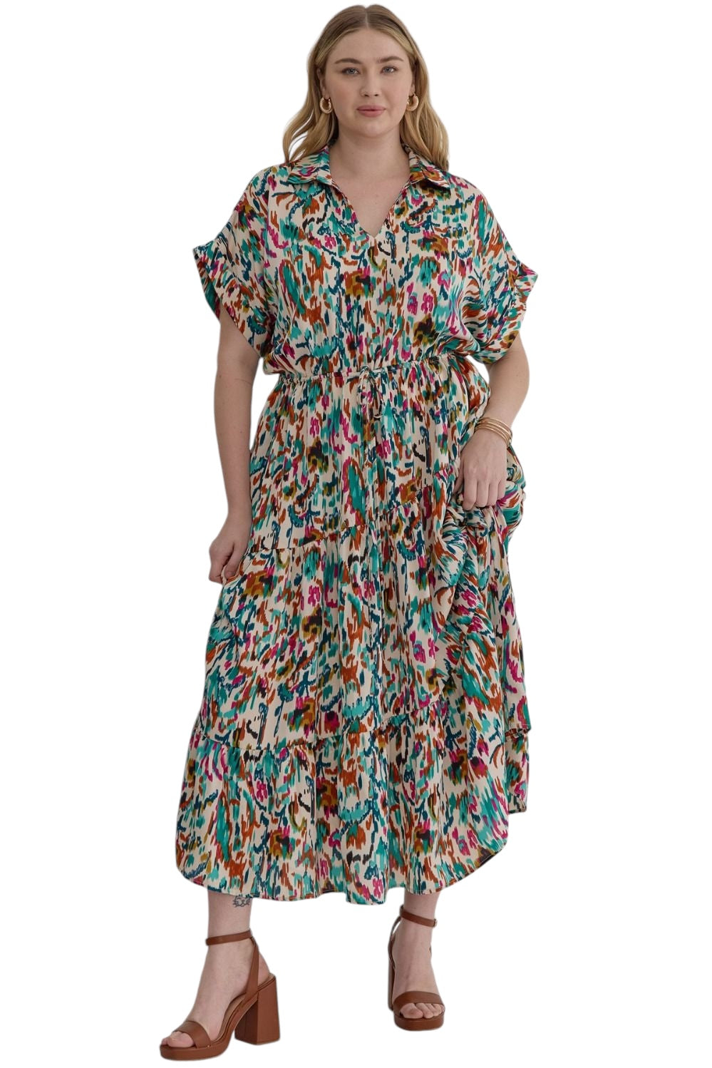Change Of Pace Ivory Seafoam Maxi Dress