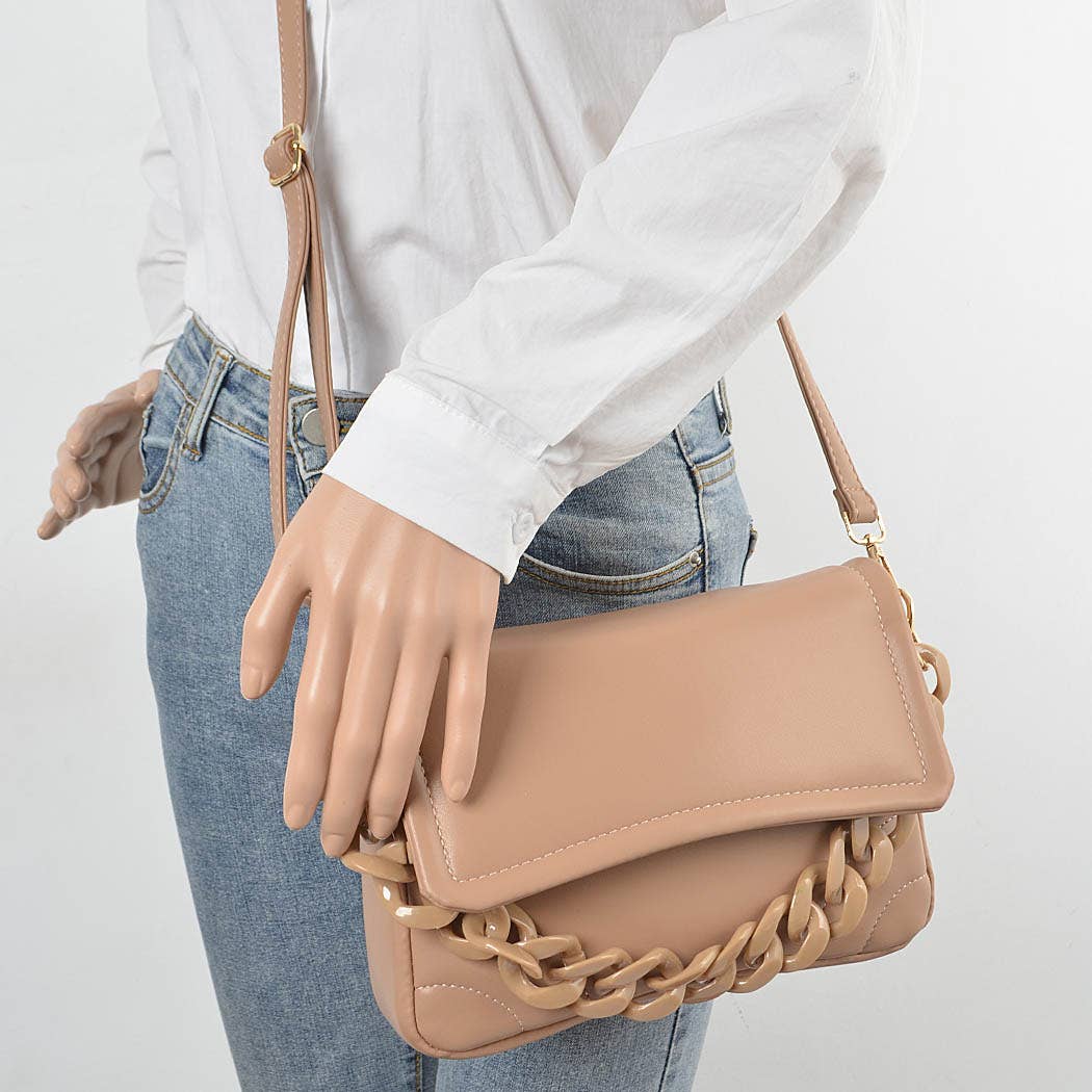 The Addie Flap Bag: Red
