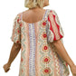 (P) Modern Patchwork Smocked Top