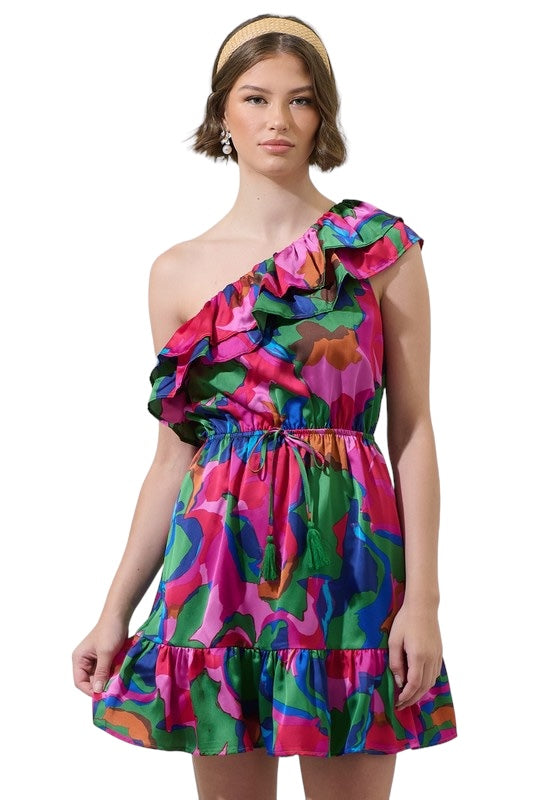 Stride In Style One Shoulder Dress
