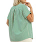 (P) Modern Scallop Detail Green Top