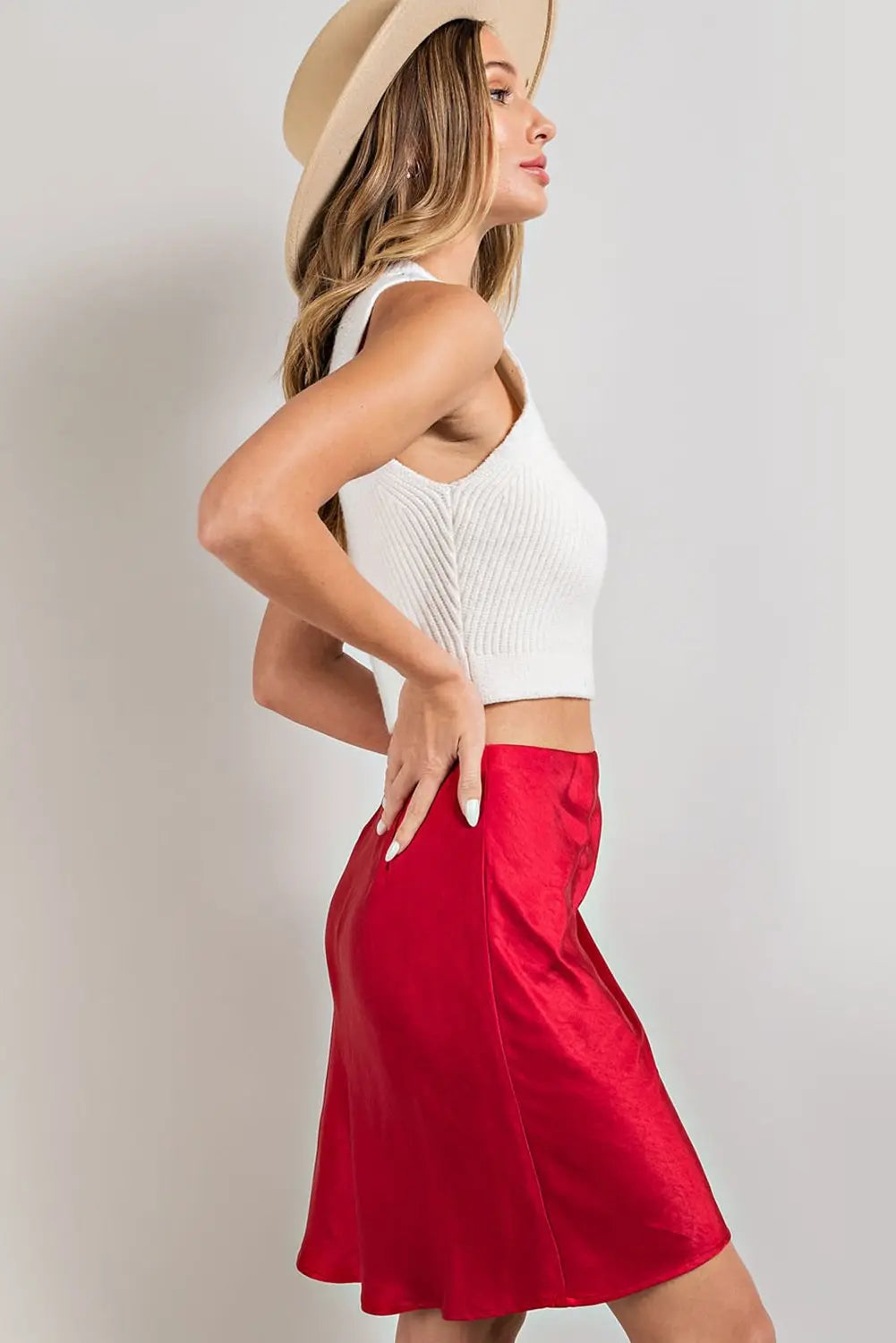 Feeling Fancy Wine Skirt
