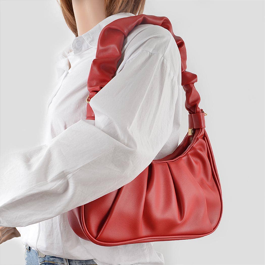 The Carrie Shoulder Bag: Burgundy