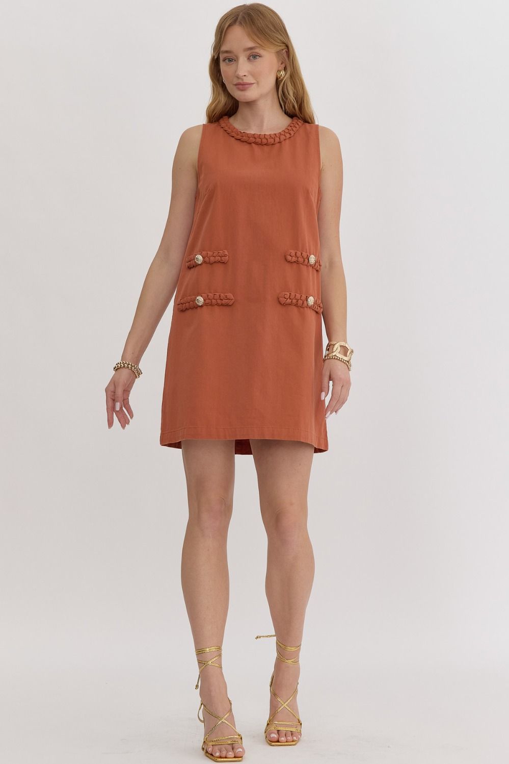 Hair In The Wind Rust Dress