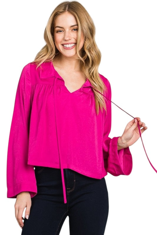 Ready For The Charm Satin Top