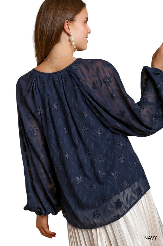 On The Scene Navy Top