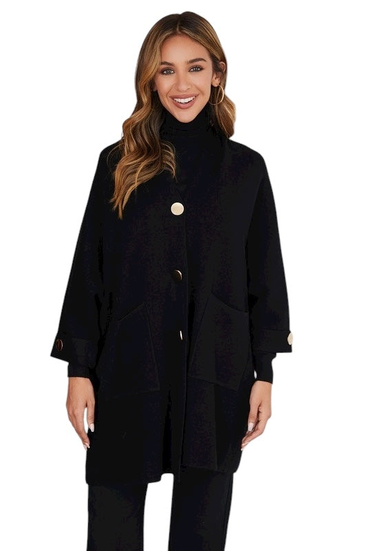 Watch Her Reign Black Cardigan