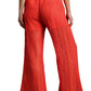 Feminine Coral Crochet Pant