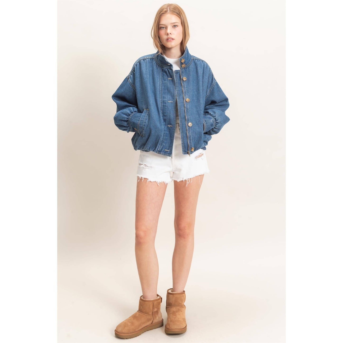 The Midland Denim Bomber Jacket