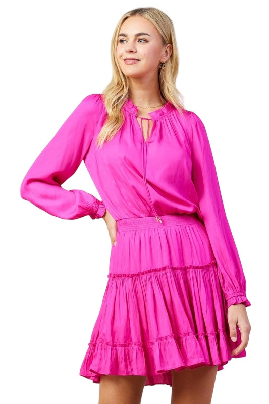 Stop And Stare Hyper Pink Dress