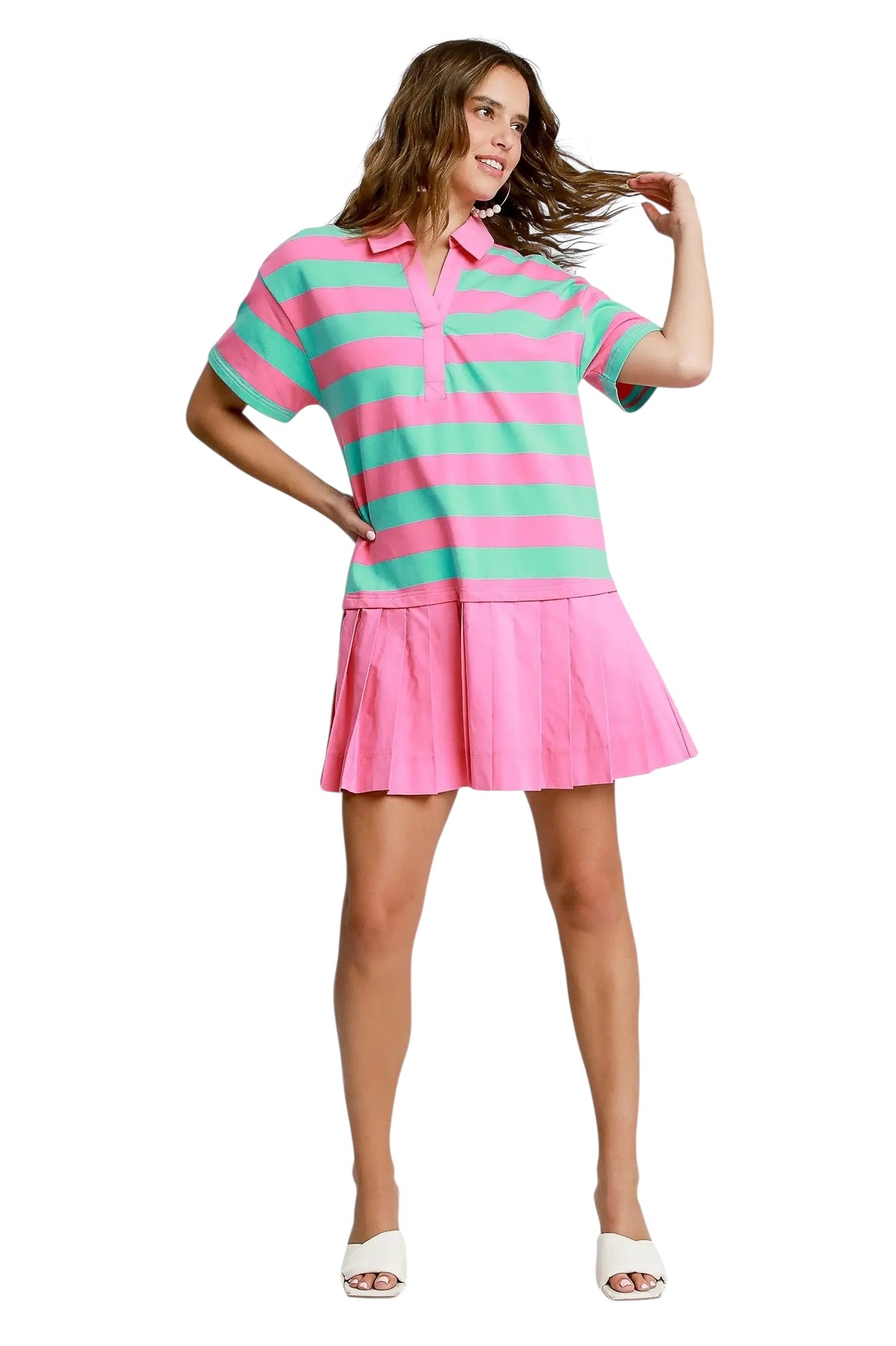 The Tough Get Going Pink Mix Dress