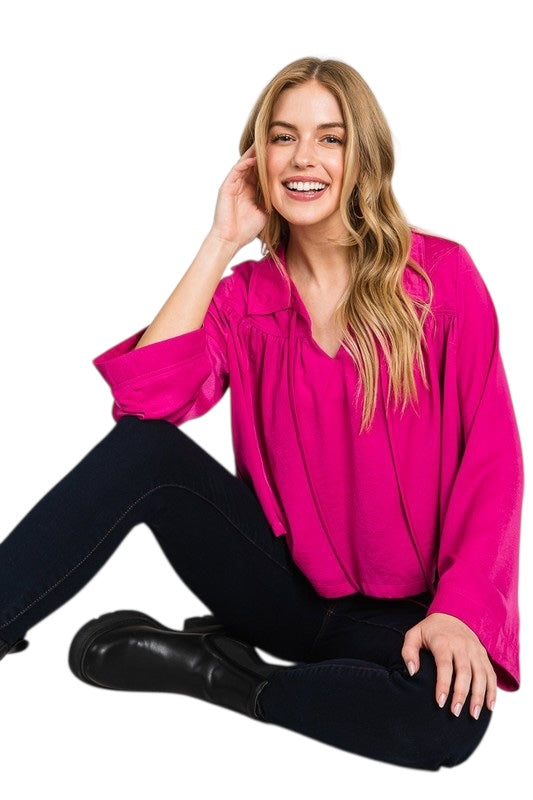Ready For The Charm Satin Top