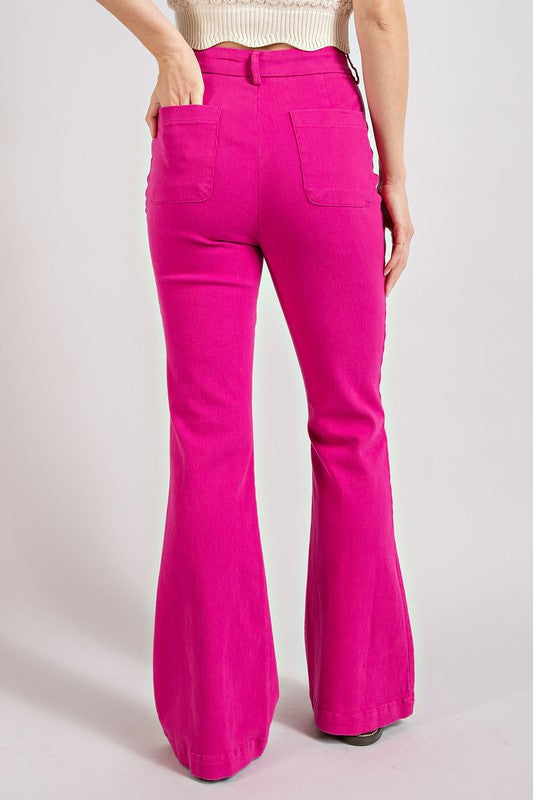 CAN'T HELP IT PINK FLARE PANT – Coco Bananas Boutique