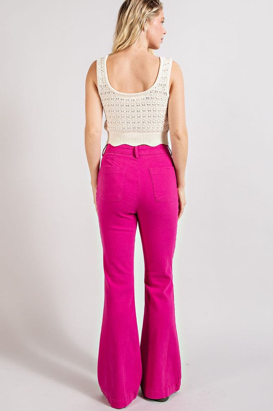 CAN'T HELP IT PINK FLARE PANT – Coco Bananas Boutique