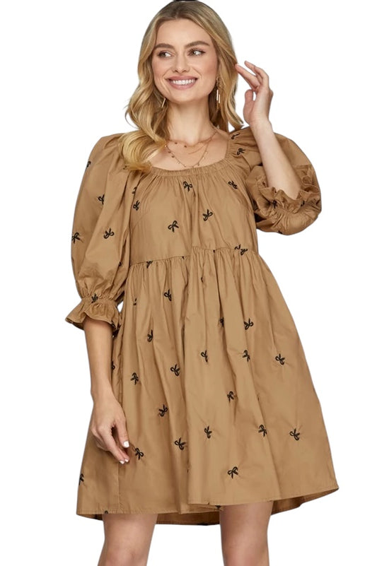 Win Your Chance Taupe Dress