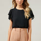 MORE IN LOVE BLACK CHIFFON TOP