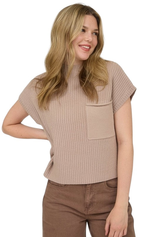 All Is Calm Taupe Top