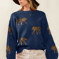 WIDE OPEN SPACES NAVY TIGER SWEATER