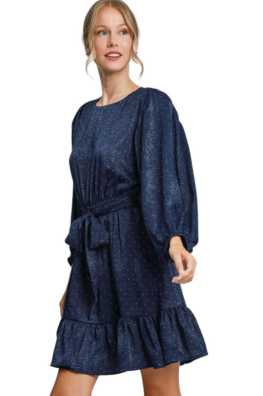 Light Of The Party Navy Dress