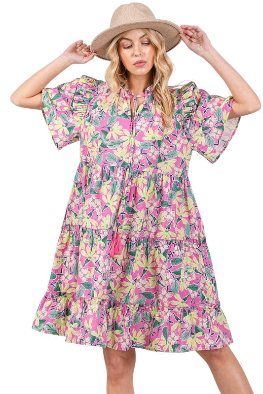 Garden Party Sage Floral Dress