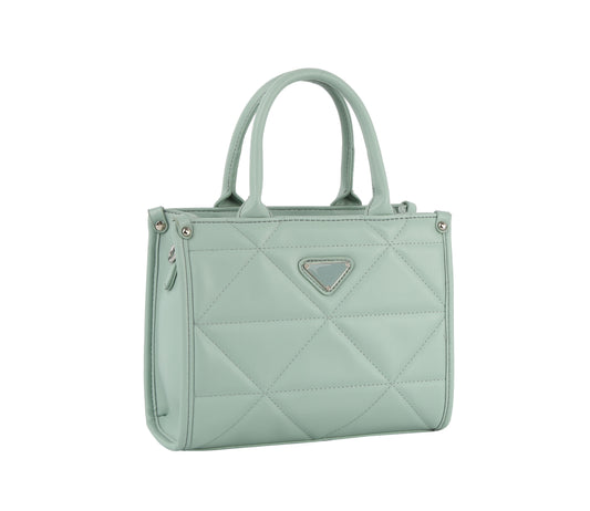 Squared Away Tote Bag In Mint Green