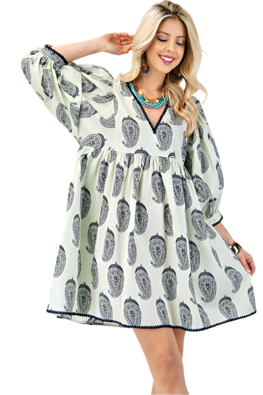 Shopping Around Cream Dress