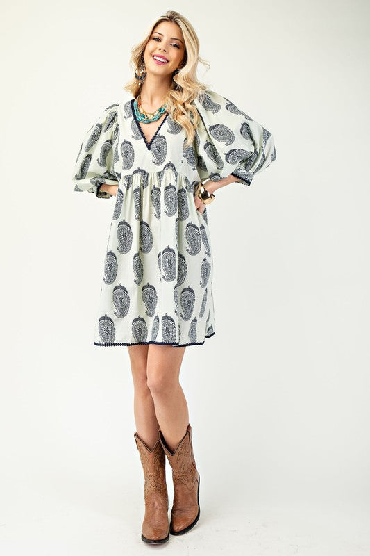 Shopping Around Cream Dress