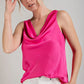 Keep Me Smiling Pink Satin Top