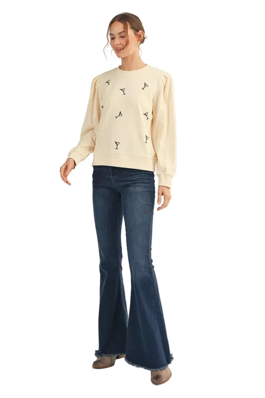 Cream Martini Top
