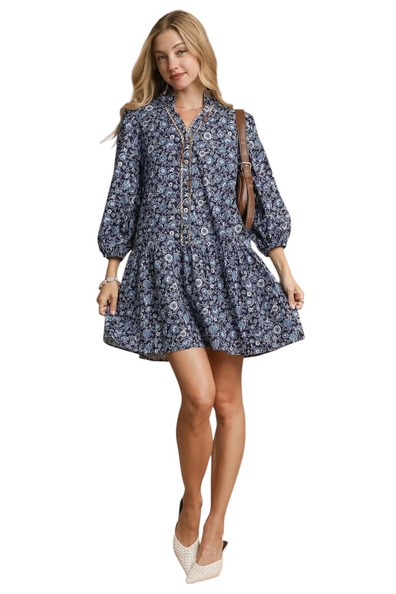 One You Want Navy Mix Dress