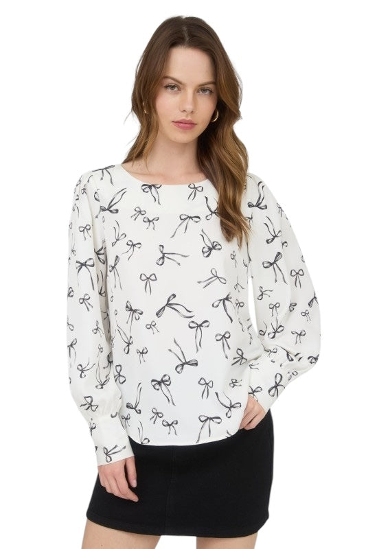 Add A Bow White Top