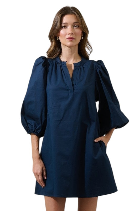 She Is Fierce Navy Dress