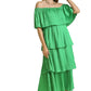 Elevated Satin Kelly Green Maxi