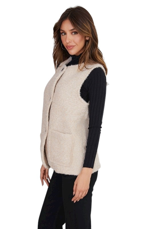 Warm Up To Me Beige Vest