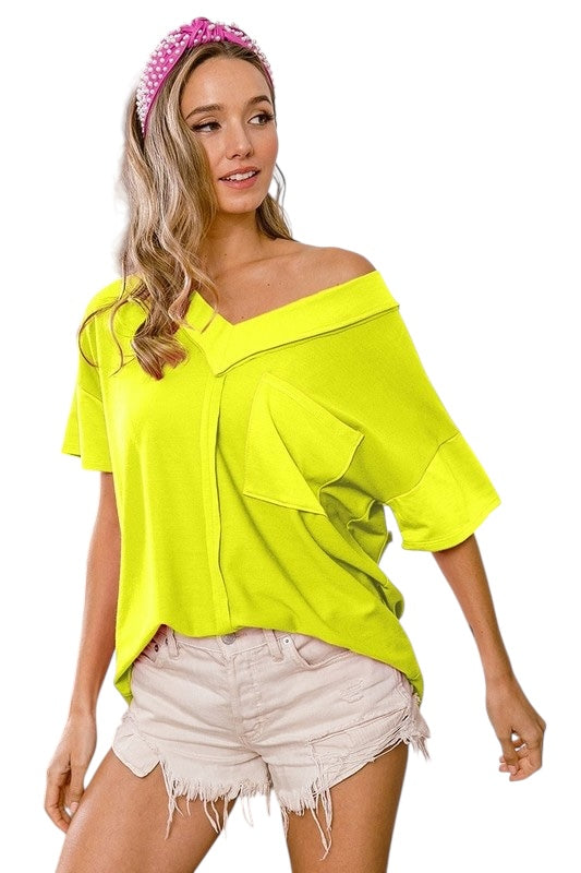 Makes You Happy Lime Top