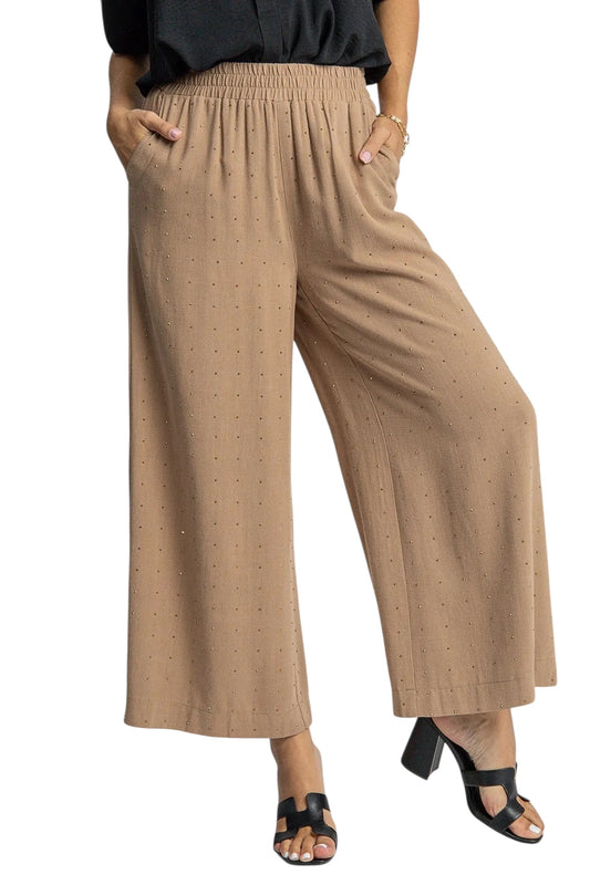 Done Deal Tan Studded Pant