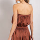 Daydreaming Today Brown Romper