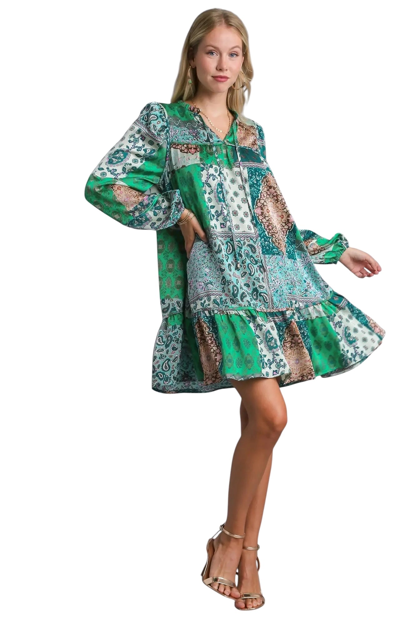 Shine Through Winter Green Dress