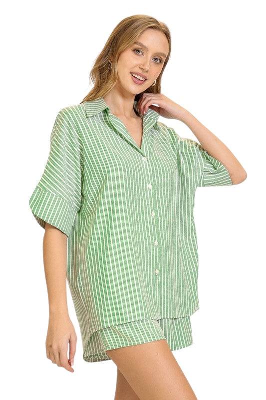 Setting The Scene Green Top