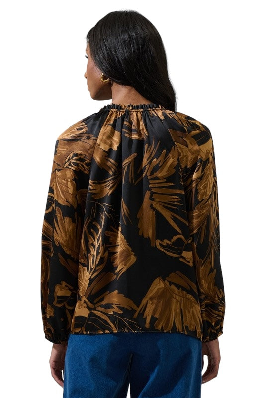 Endless Goals Brown Mix Print Blouse