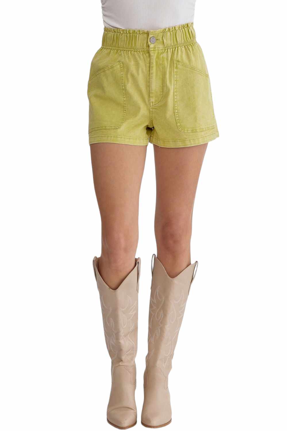 Stay Original Denim Spring Green Shorts