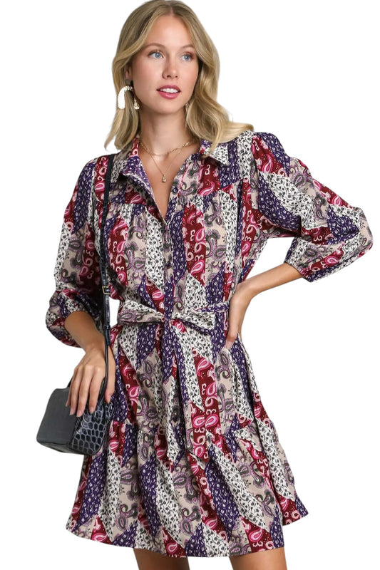 Worth The Wait Magenta Mix Dress