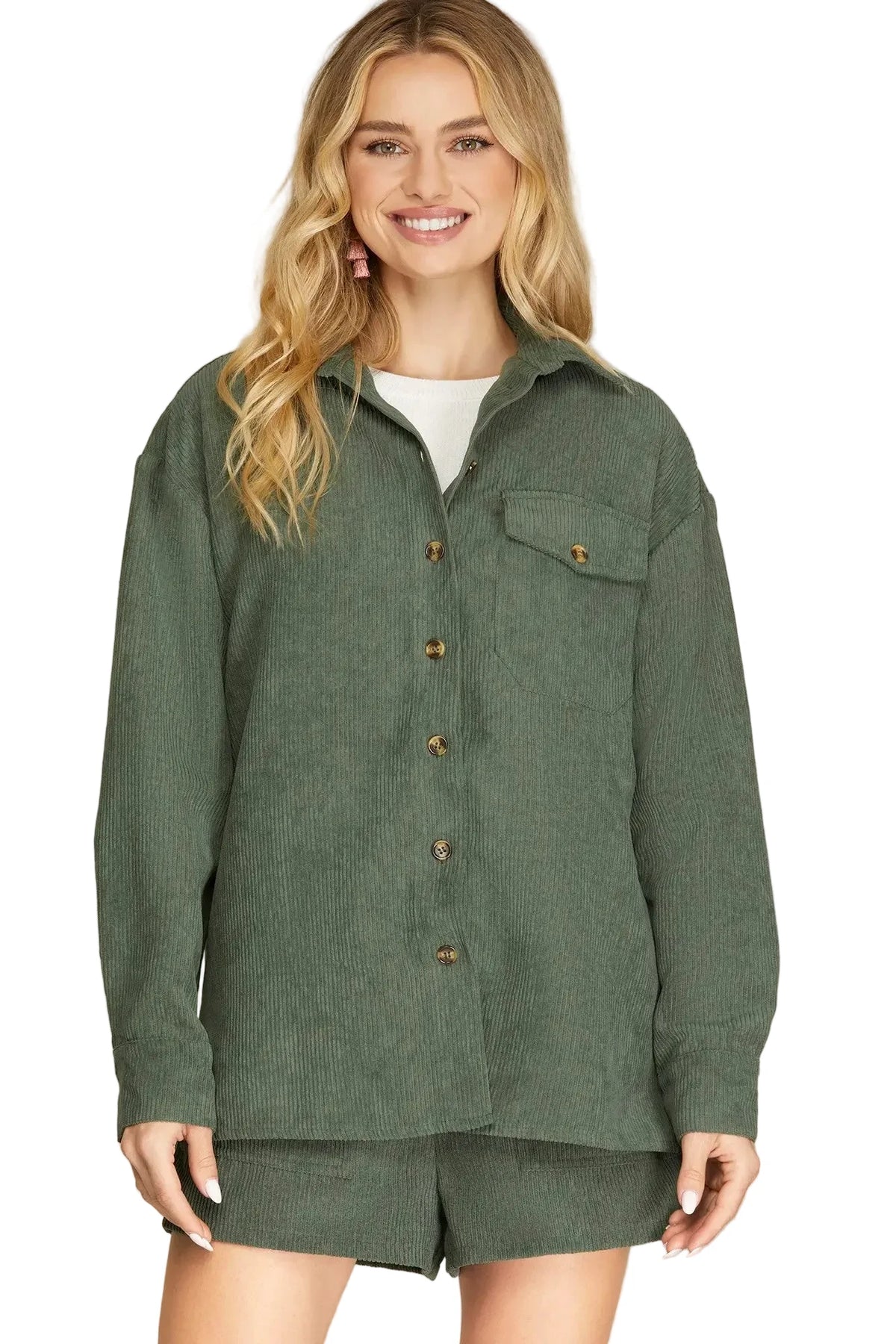 Can't Control It Olive Short