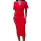 All Day And Night Pink Mix Midi Dress