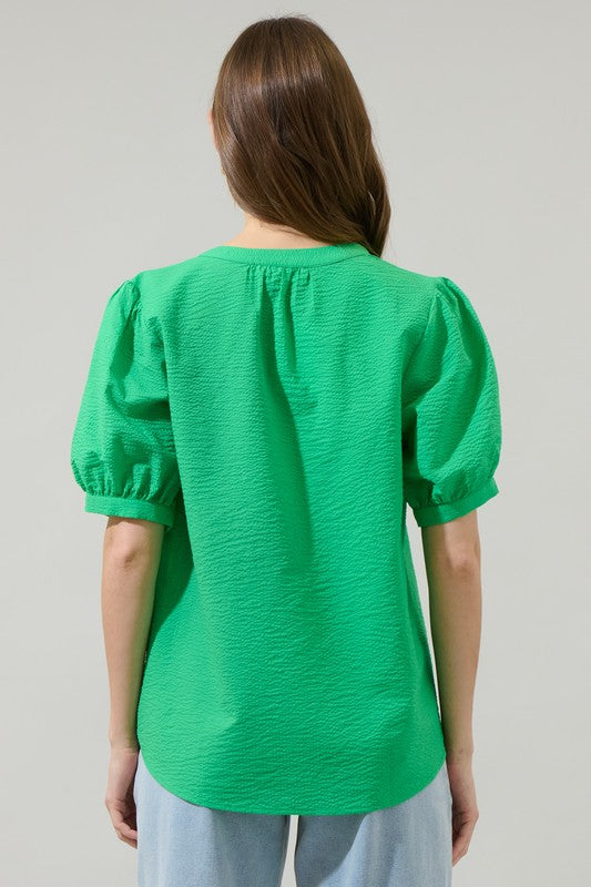 My Best Impression Green Top