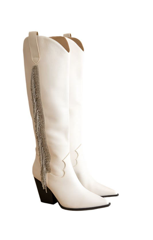 The Lainey White Boot