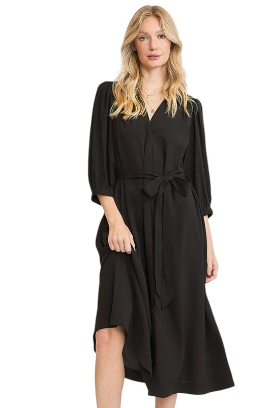 Black: It Just Clicked Midi Dress