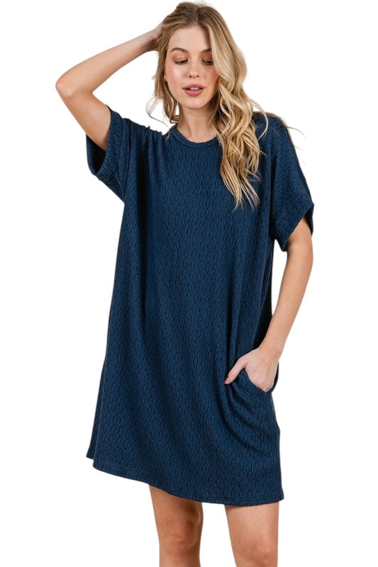 Warm Breezes Navy Dress