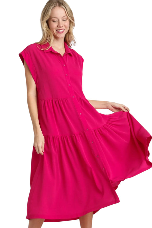 Feels Like A Dream Magenta Dress